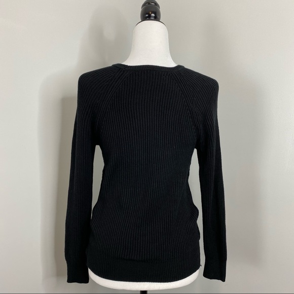 Ann Taylor Loft Women’s Black Ribbed Knit Sweater EUC - Picture 8 of 11